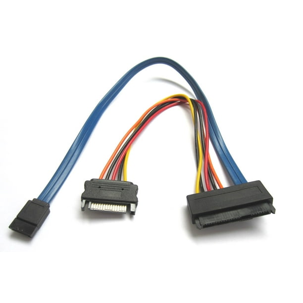 SAS 29 Pin to 7 Pin SATA Cable with 15 Pin SATA Power Cable 6 Inches SAS 29 Pin to 7 Pin SATA Cable with 15 Pin SATA Power Cable 6 Inches